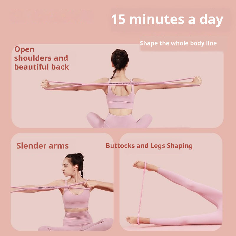 8 Words Chest Expander Fitness Elastic Rope