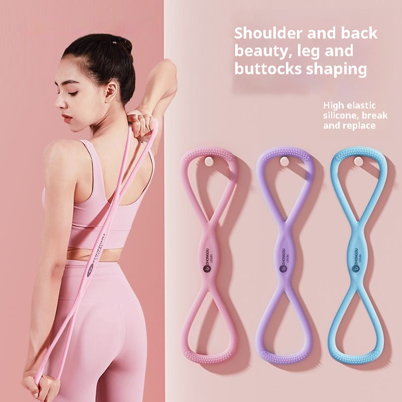 8 Words Chest Expander Fitness Elastic Rope